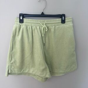 THELIFESTYLEDCO Lime High Waisted Shorts Size L